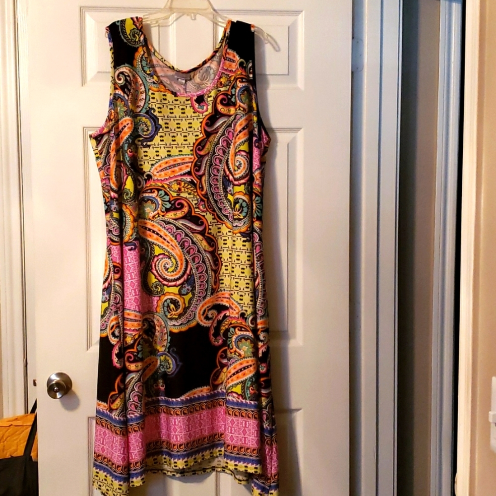 Vibrant Paisley print dress